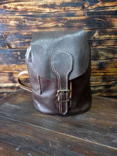 GenuINe Leather Bag - Backpack - Brown - IN STOCK