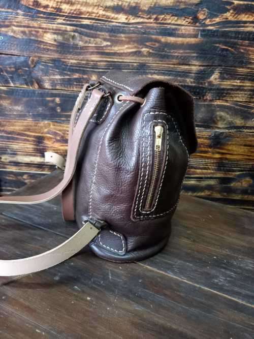 GenuINe Leather Bag - Backpack - Brown - IN STOCK