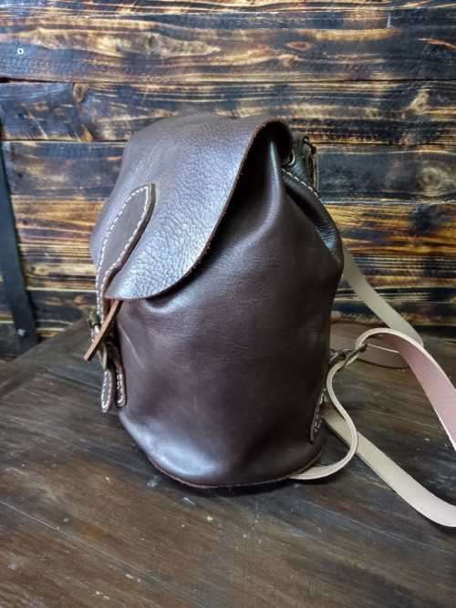 GenuINe Leather Bag - Backpack - Brown - IN STOCK