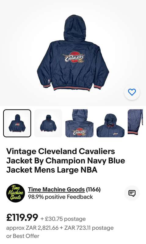 Vintage Cleveland Cavaliers Champion Jacket - XL (NBA) - Great Condition