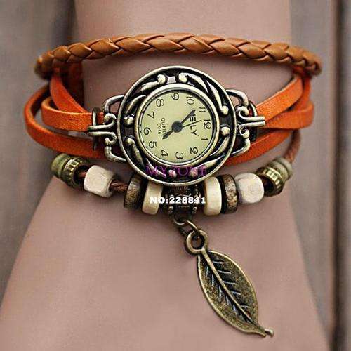 Bohemian Leather Watch - Orange