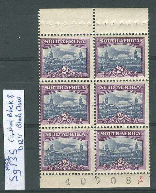 1950 REDUCED SIZE 2d MNH UNION BUILDINGS BOOKLET PANE&VARIETY'S -DR BLADE/SHIFT PERFS SERIAL NUMBER