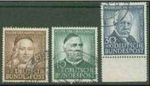 1953 HUMANITARIAN RELIEF FUND X3 STAMPS -USED