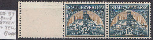 SG87 BLUE-GREEN YELLOW BUFF MNH 1941