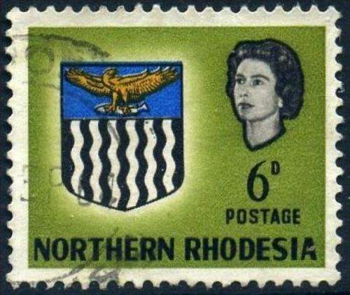 NORTHERN RHODESIA SG80/SACC80 WITH VARIETY UPWARD SHIFT OF BLUE OUT OF BOX