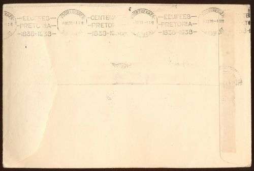 VOORTREKKER-COVER-1938-OUDTSHOORN ONLY 189/112740-ISSUED-THUS-SCARCE