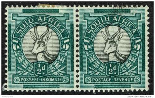 SG54aw SOUTH AFRICA 1954 MH 12d WITH - PRINTING FLAWS