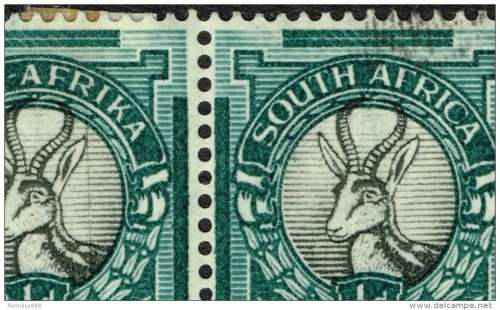SG54aw SOUTH AFRICA 1954 MH 12d WITH - PRINTING FLAWS