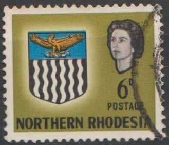 NORTHERN RHODESIA SG80/SACC80 WITH VARIETY UPWARD SHIFT OF BLUE OUT OF BOX