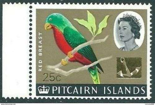 PITCAIRN ISLANDS 1967 MHN SET and VARIETY SG 78v3-( WHITE SPOT ON BRANCH)-SCARCE