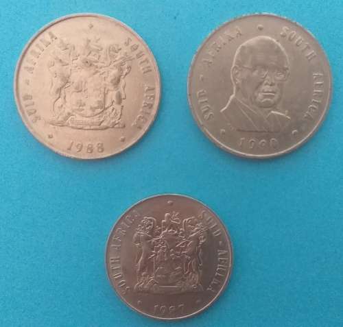 R1 X2 1988/90 and 1X50c from 1987