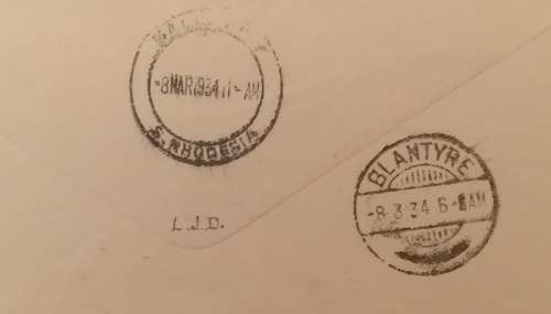 FIRST DIRECT FLIGHT NYASALAND-SOUTHERN RHODESIA 1934