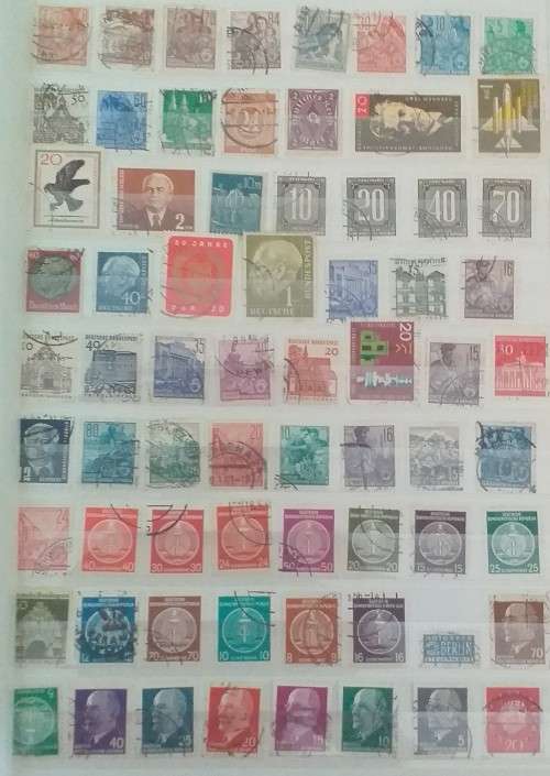 GERMANY IMPERIAL ALBUM OLD AND NEW MIXED LOT 10 PAGES BOTH SIDES FULL WITH STAMPS