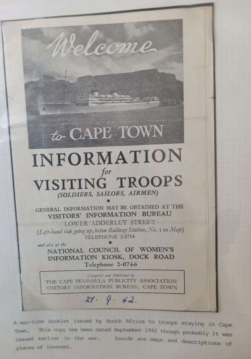 RARE INFORMATION BOOKLET FOR VISITING TROOPS WW2 1942-SEE SCANS