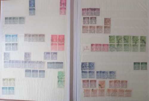 GB PRINZ 4016 ALBUM 16 PAGES OF MOSTLY QE11 AND FEW KGV STAMPS MOSTLY USED (#C4)