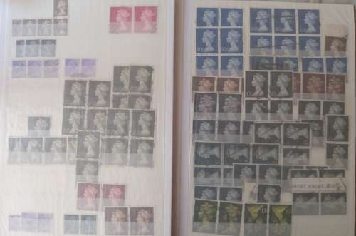 GB PRINZ 4016 ALBUM 16 PAGES OF MOSTLY QE11 AND FEW KGV STAMPS MOSTLY USED (#C4)
