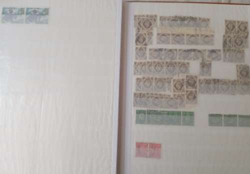 GB PRINZ 4016 ALBUM 16 PAGES OF MOSTLY QE11 AND FEW KGV STAMPS MOSTLY USED (#C4)