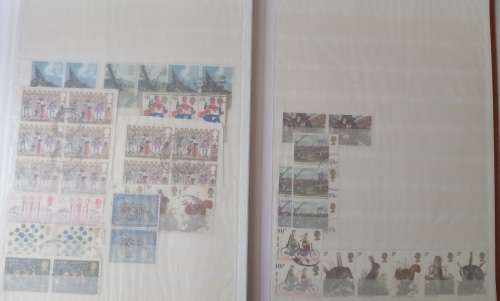 GB PRINZ 4016 ALBUM 16 PAGES OF MOSTLY QE11 AND FEW KGV STAMPS MOSTLY USED (#C4)