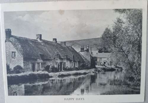 GB-B/W POST CARD HAPPY DAYS