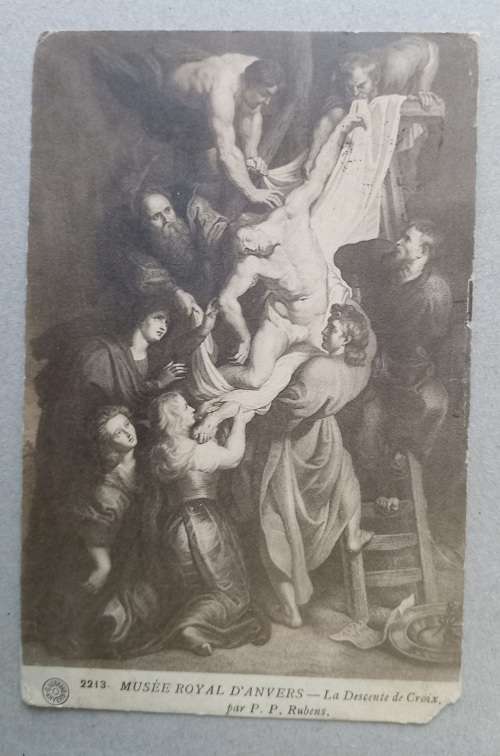 B/W POST CARD TRANSVAAL PAINTING BY P.RUBENS,BELGIUM-ESSEX.ENGLAND