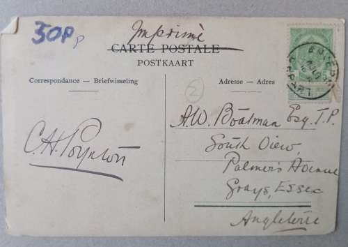 B/W POST CARD TRANSVAAL PAINTING BY P.RUBENS,BELGIUM-ESSEX.ENGLAND