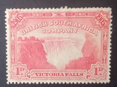 BRITISH RHODESIA 1d MLH 1905 OPENING OF VICTORIA FALLS