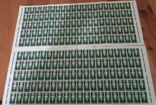 1966 ANNIVERSARY OF REPUBLIC 1c COMPLETE SHEETS PANE A+B OF 100 STAMPS SEE BELOW-scarce AS COMPLETE