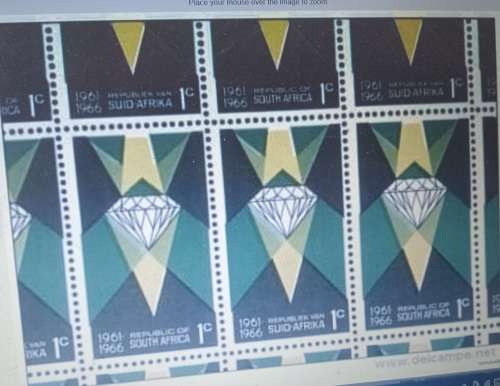 1966 ANNIVERSARY OF REPUBLIC 1c COMPLETE SHEETS PANE A+B OF 100 STAMPS SEE BELOW-scarce AS COMPLETE