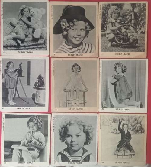 SHIRLEY TEMPLE 12 OLD TOBACCO CARDS-LOVELY ITEMS