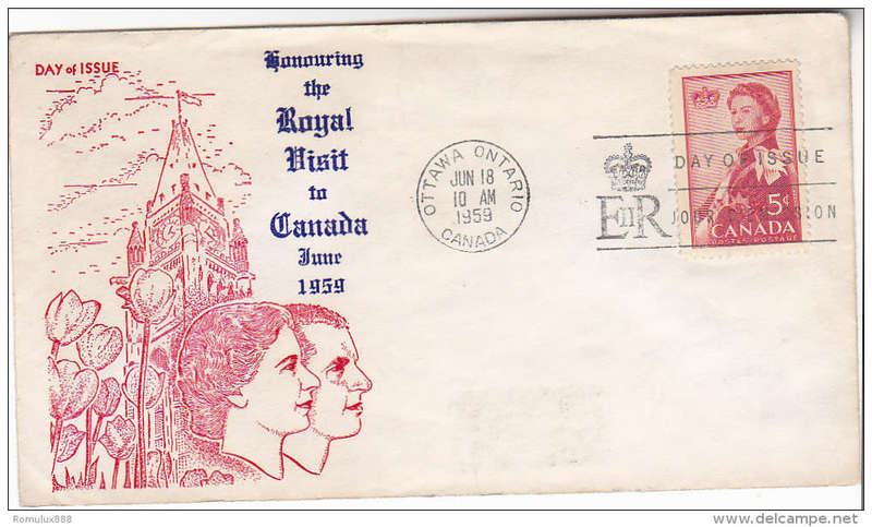CANADIAN ROYAL VISIT ILLUSTRATED COVER 1959