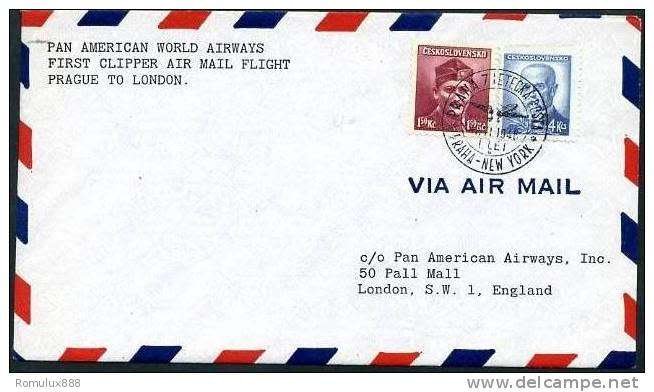 PAN AMERICAN FIRST CLIPPER FLIGHT PRAGUE-LONDON 1946