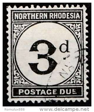 NORTHERN RHODESIA 3d USED POSTAGE DUE D3