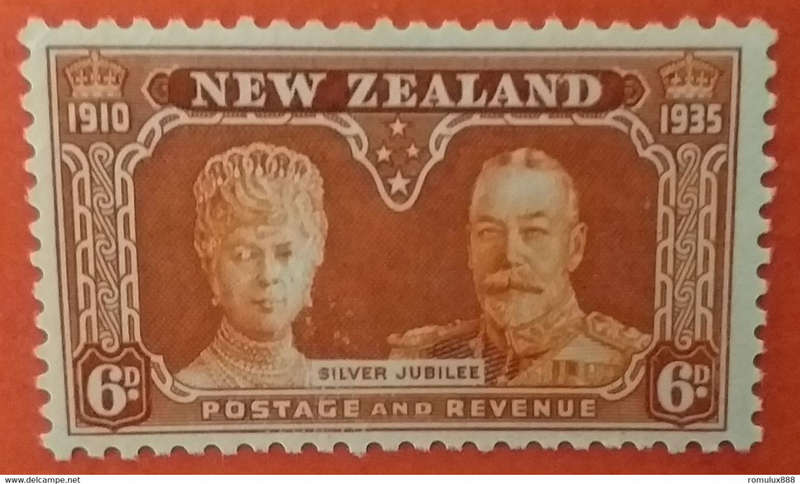 NEW ZEALAND 1935 SILVER JUBILEE 6d RED ORANGE MNH