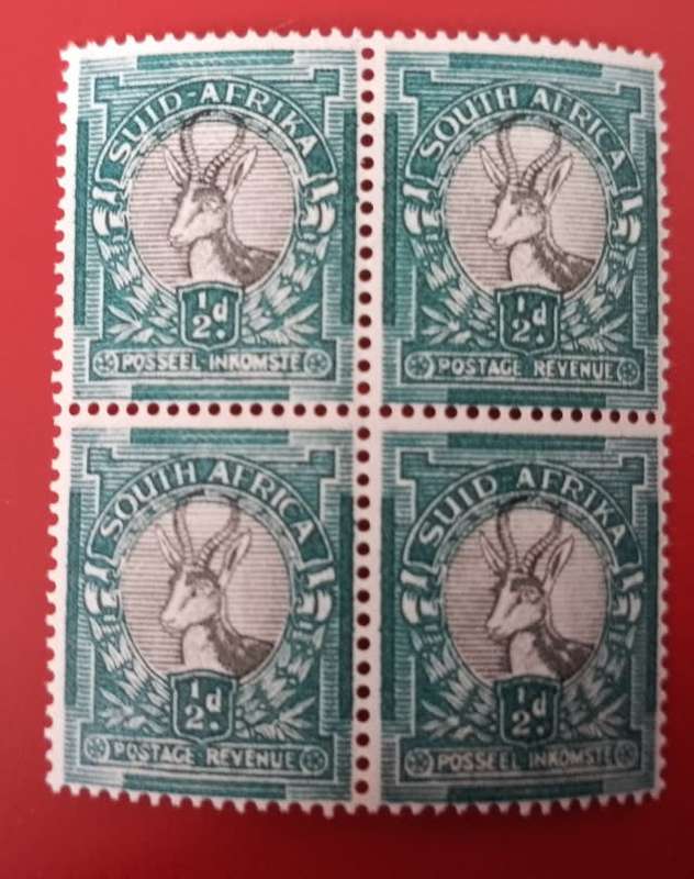 UNION 1947 SACC 55h CROSS HATCHED MINT BLOCK OF 4