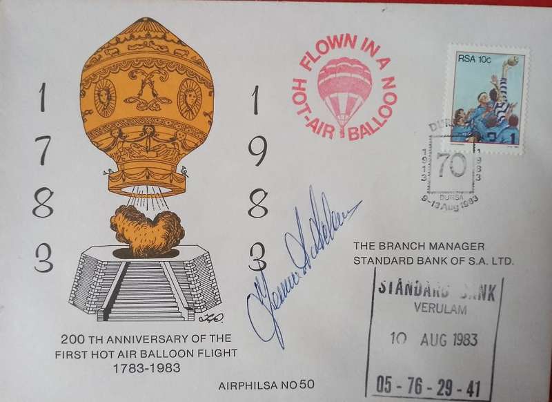 1983 BALLOON SIGNED BY PILOT AIRPHILSA #50