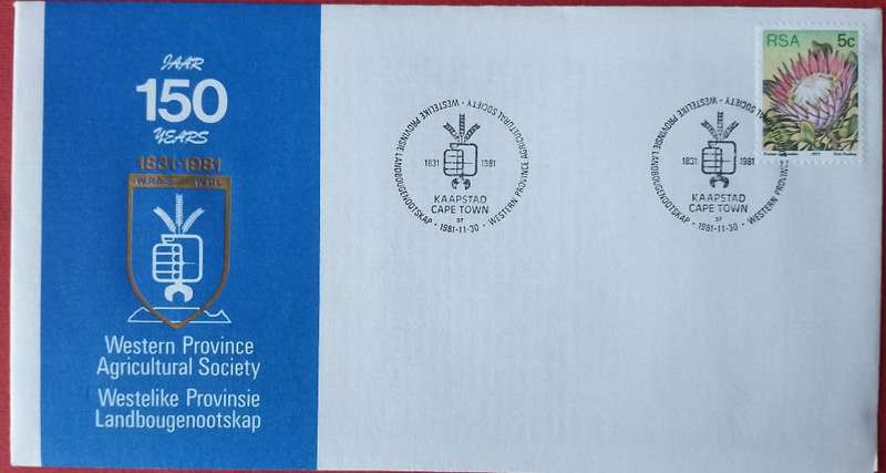 1981 RSA Western Province Agricultural Society Commemorative Cover
