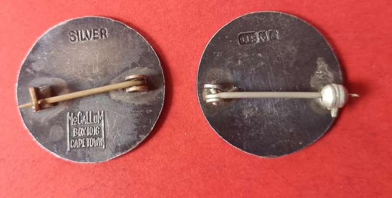 VINTAGE SILVER & ENAMEL LADIES GOLF UNION LGU HANDICAP BADGE X2