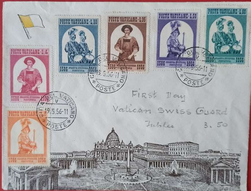VATICAN - 1956 FDC  - ``Swiss Guard`` - COMPLETE SET