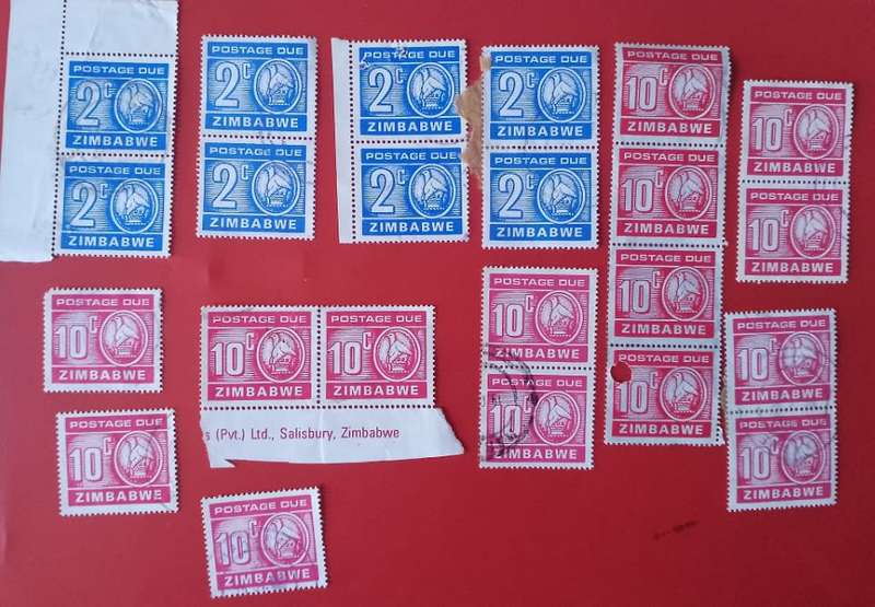 ZIMBABWE COLLLECTION OF 1980 USED POSTAGE DUES SEE SCANS