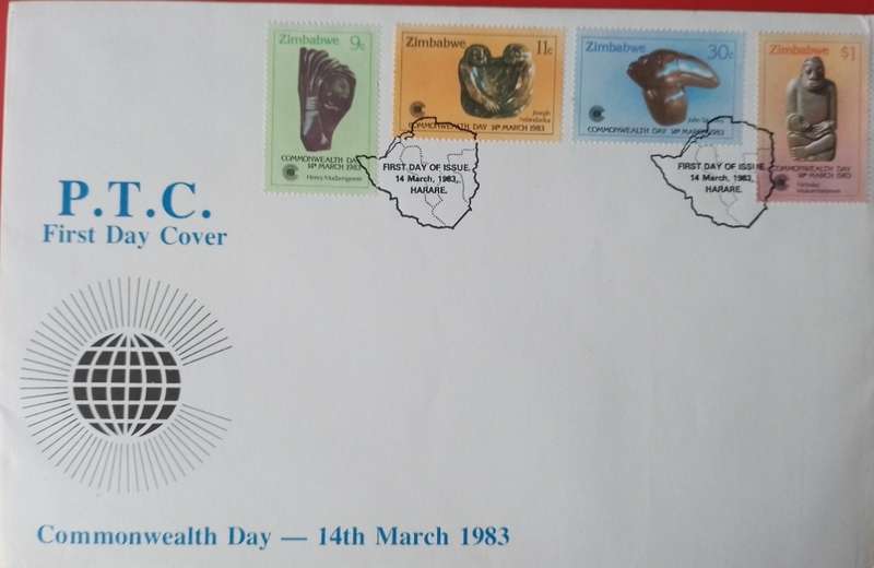 LARGE ZIMBABWE FDC 1983 COMMONWEALTH DAY