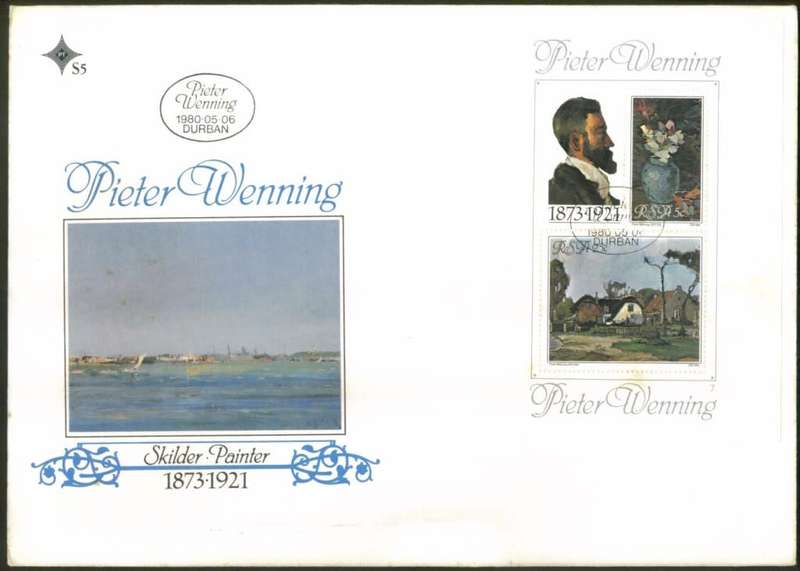 LARGE FDC RSA #S5 1980 Paintings by Pieter Wenning