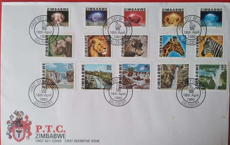 Zimbabwe - 1980 Definitive FDC SG 576-590