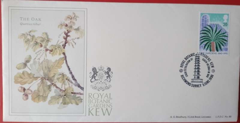 GB ROYAL BOTANICAL GARDENS KEW RICHMOND SURREY COVER 1990