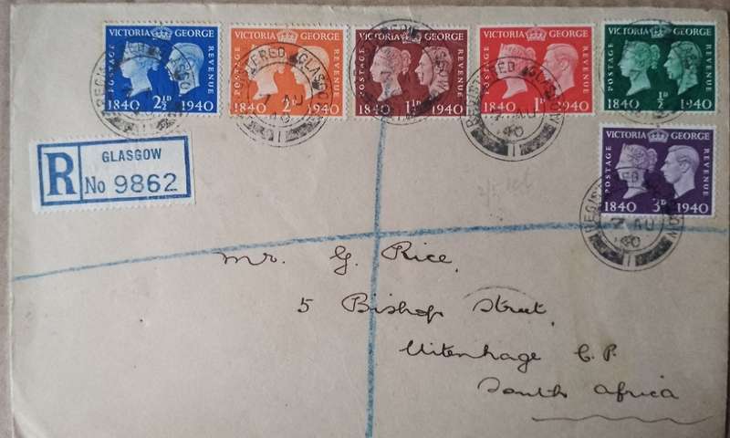 England to South Africa 1940 First Day COVER