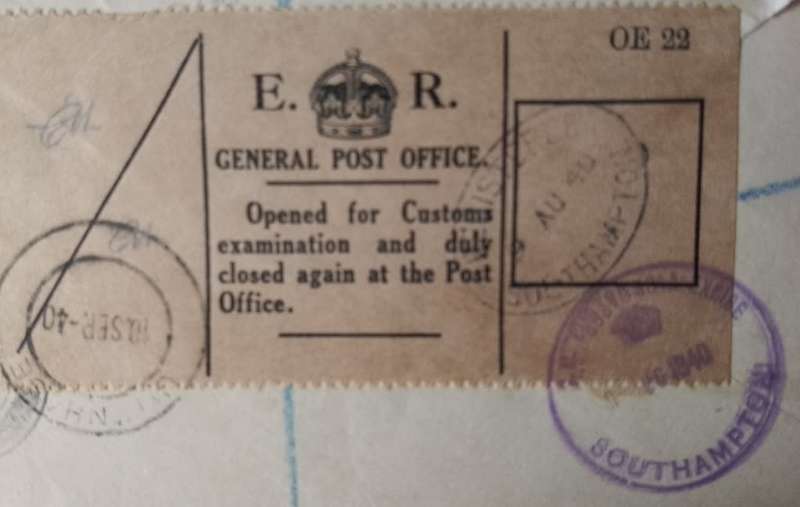 England to South Africa 1940 First Day COVER