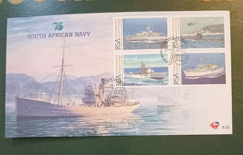 RSA - 1997 FDC 6.55 NAVY 75TH ANIVERSARY