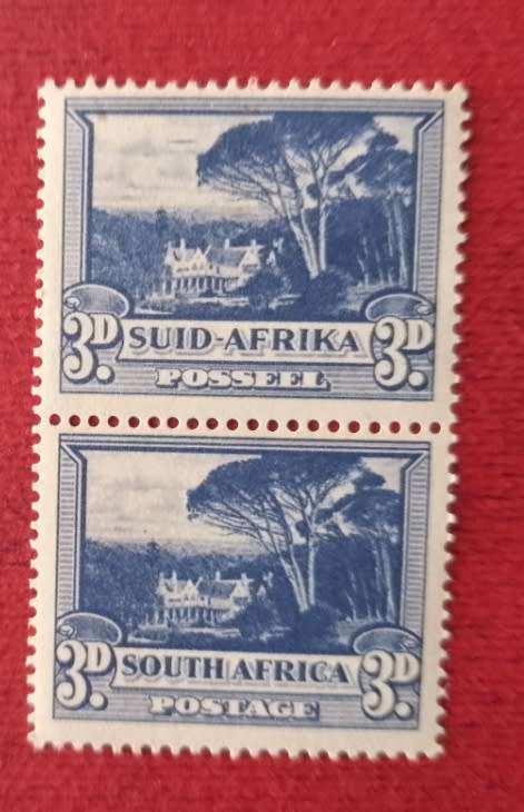 Union of SA 1949 3d VAR CC.116c - Flying Saucer Flaw UMM(**)  CV - R2200 Union of SA 1949 3d VAR CC.