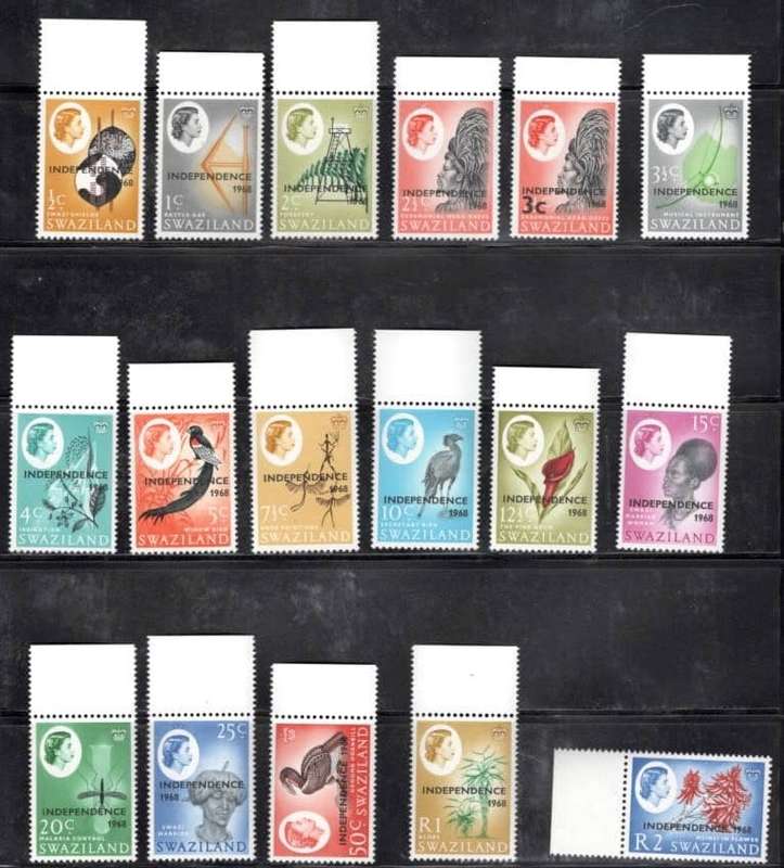 SWAZILAND (1968) INDEPENDENCE OVER PRINT MNH