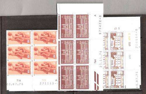 1973-1977 MIXED COLLECTION OF CONTROL BLOCKS MNH (SEE BELOW)