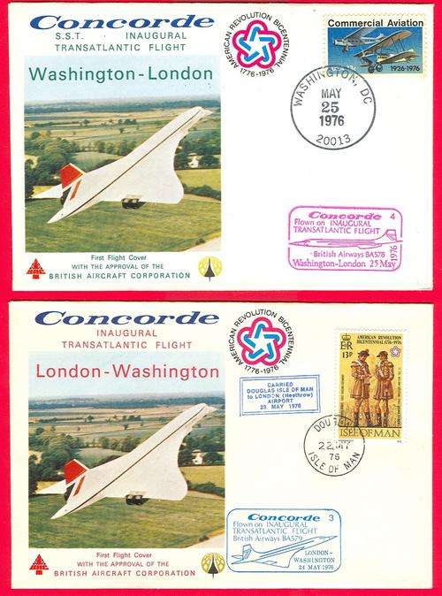 CONCORDE X2 LONDON-WASHINGTON AND RETURN FIRST FLIGHTS